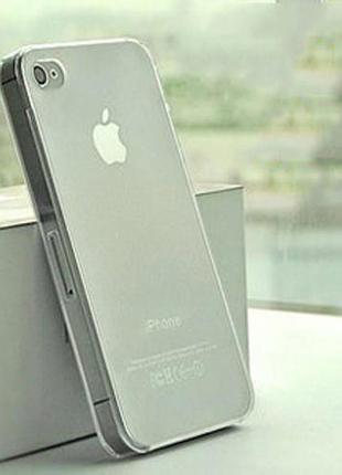 Стильний прозорий пластиковий чохол для iphone 4