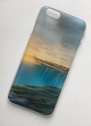 Прозорий пластиковий чохол "водоспад" iphone 6/6s в 3d