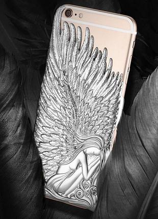 Пластиковый серебристый чехол love crazy для iphone 6/6s