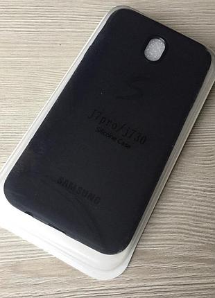 Силіконовий чорний чохол для samsung j7 j730 в упаковці