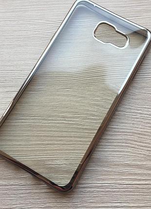 Силіконовий чохол c сірими ободами samsung a7 a710 2016года
