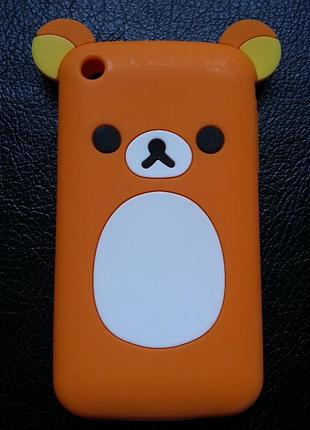 Силіконовий чохол "помаранчевий ведмедик rilakkuma" iphone 3/3s