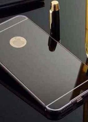 Дзеркальний силіконовий чохол для iphone 6 plus чорний