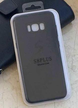 Чорний чохол-накладка silicon case для samsung galaxy s8 plus темно-синій