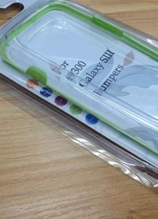 Зелений силіконовий бампер для samsung galaxy s3 i9300