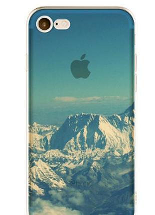 Прозорий силіконовий чохол з горами iphone в 3d 7/8