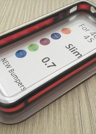 Силиконовый ободок для iphone 4/4s разные цвета