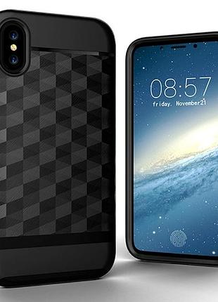 Комбінований захисний чохол-бампер для iphone x чорний