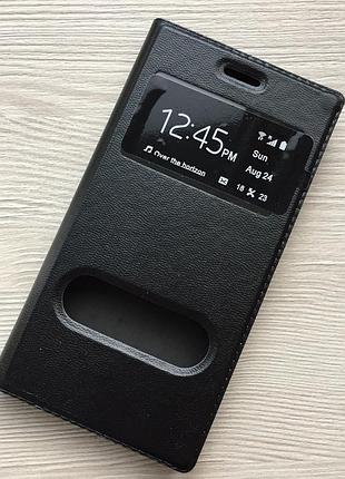 Чохол-книжечка під шкіру samsung galaxy a3 2015год чорний на магніті