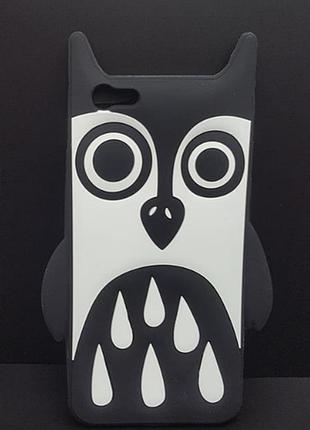 Силіконовий чохол 3d для iphone 5/5s сова