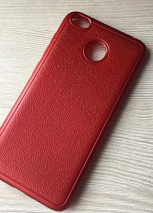 Бордовий матовий силіконовий чохол xiaomi redmi 4x в упаковці