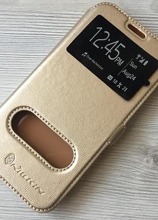Золотиста чохол-книжка nillkin samsung a3/a320