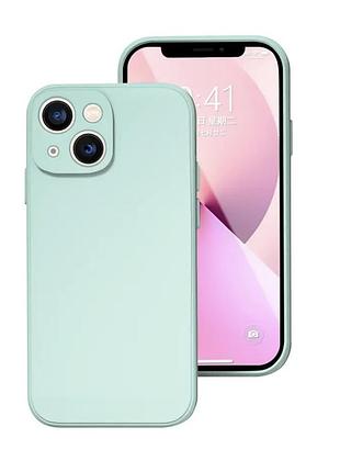 Ментоловый силиковый фирменный чехол для iphone 13