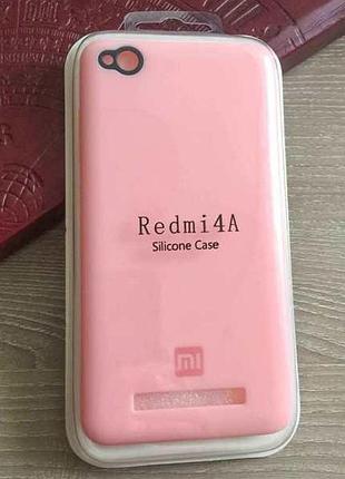 Силиконовый чехол-накладка для xiaomi redmi 4a розовый