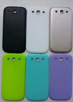 Задняя крышка на samsung galaxy s3 i9300, s3 9300i duos белая салатовая фиолетовая