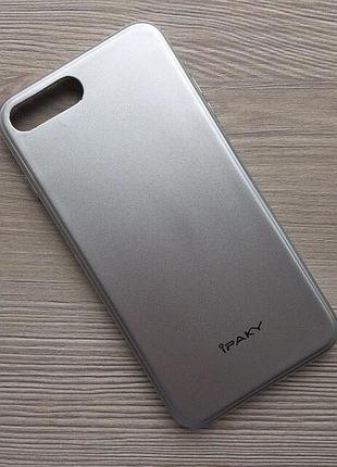 Фірмовий чохол накладка силіконова ipaky для iphone 7+/8+ silver