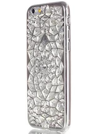 Срібний силіконовий чохол для iphone 5/5s
