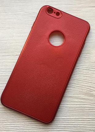 Красный силиконовый чехол iphone 6/6s в упаковке