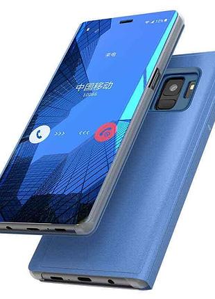 Зеркальный чехол-книжка для samsung j6 plus 2018 (j615) clear view с функцией подставки