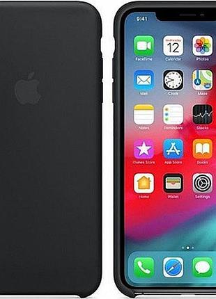 Чохол силіконовий silicone case для apple iphone xs black max