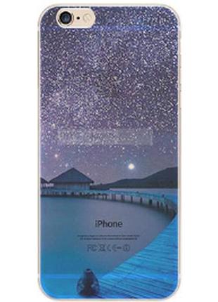 Прозорий пластиковий чохол "вечірній" iphone 6/6s в 3d