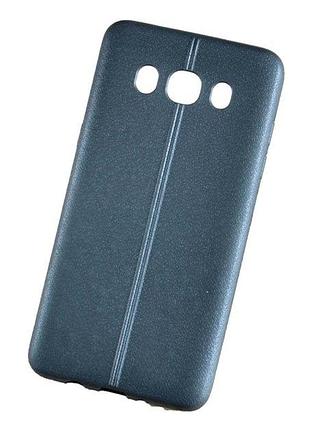 Cиликоновый чехол-накладка с текстурой кожаного шва для samsung galaxy j7 (2016)