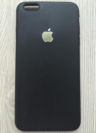 Матовий силіконовий чохол для iphone 6+/6s+ чорного кольору