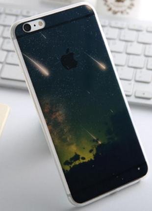 Премиум силиконовый чехол "звездопад" для iphone 6