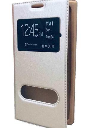 Чехол-книжка flip cover на магните с двумя окошками для samsung galaxy a3 2016 a310