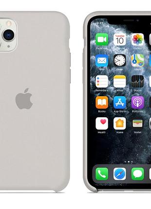 Светло-серый чехол накладка для iphone 15pro max silicone case