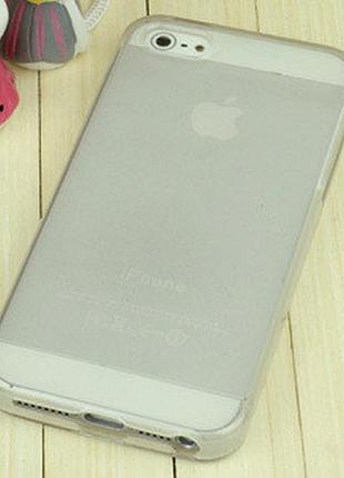 Прозорий силіконовий чохол-накладка для iphone 5/5s прозорий безбарвний