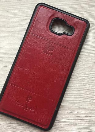 Чехол бордовый pierre cardin для samsung a7 a710 2016 года