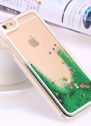 3д анимационный переливающийся чехол для iphone 6 зеленый