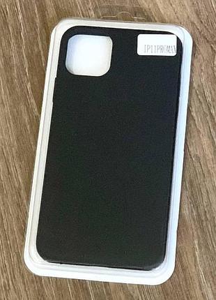 Силіконовий чохол-накладка silicone case cover full для iphone 11 pro max чорний