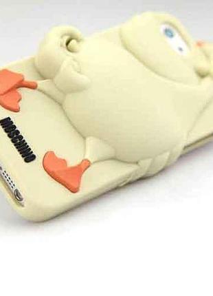 Силиконовый чехол moschino уточка для iphone 5/5s бежевый