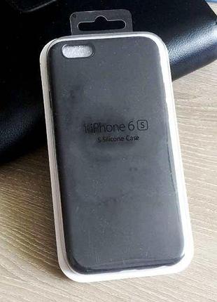 Мягкий цветной силиконовый чехол-накладка для iphone 6/6s черный