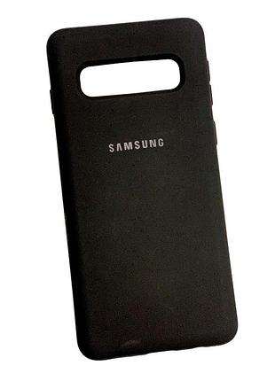 Матовый силиконовый чехол silicon case для samsung galaxy s10 черный