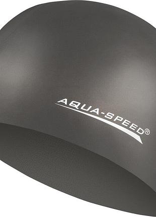 Класична силіконова шапка aqua speed mega 100-07 чорного кольору