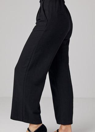 Укороченные льняные штаны h&m