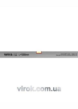 Рівень алюмінієвий yato : l= 100 см, 3 капсули [10/40]