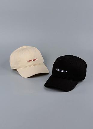 Кепка carhartt в трех разных цветах: черный, белый и бежевый