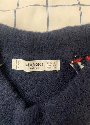 Синій светр mango 3