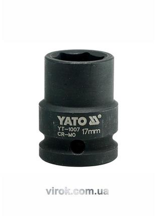 Головка торцевая ударная 6-гранная yato : квадрат 1/2", м= 17 мм, l=39 мм [40/160]