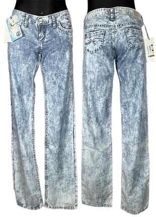 Новые варёные джинсы с низкой посадкой vintage 2000s y2k stonewash