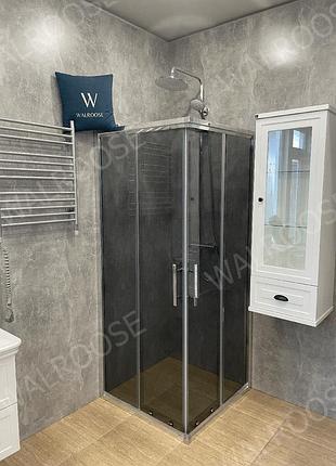 Душевая кабина aquanil indiana 100×100×190 см, квадратная, тонированное стекло, хромированный профиль