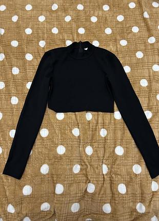 Топ з довгими рукавами на блискавці з горлом h&m