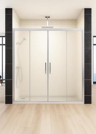 Душевая дверь aquanil trend 170×190 см, прямоугольная, матовое стекло, хромированный профиль