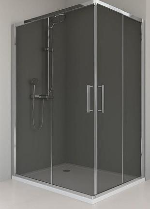 Душевая кабина aquanil unimar 120×110×190 см, прямоугольная, тонированное стекло, хромированный профиль