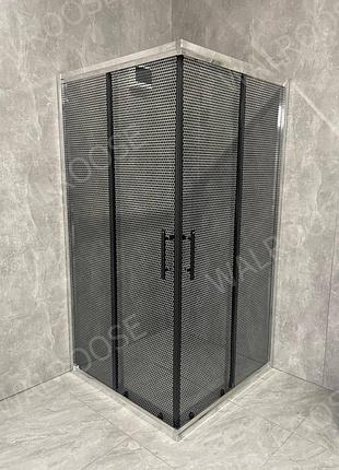Душевая кабина aquanil minnesota 120×80×190 см, прямоугольная, тонированная перфорация, хромированный профиль