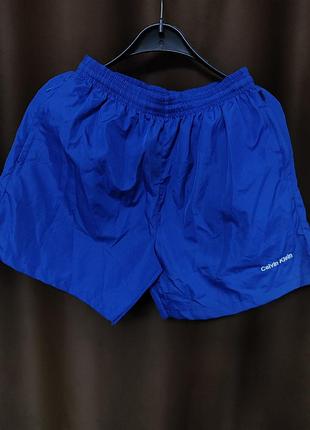 Шорты спортивные мужские calvin klein.размер 3xl.цвет синий.производитель вьетнам.ткань плащевка.